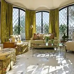 绿色阳光房装修效果图,颜色系是绿色空间设计是阳光房的家装风格效果图片