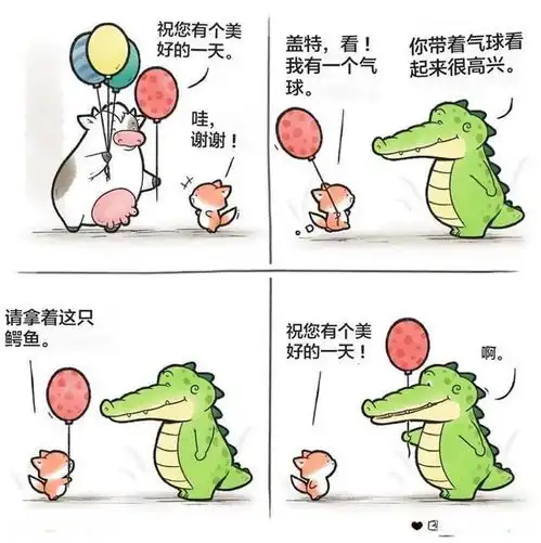 治愈系卡通头像小鳄鱼