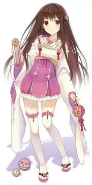 二次元少女可爱粉红系动