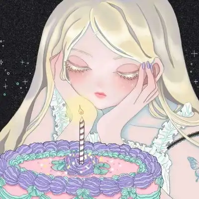 唯美少女插画背景图暗黑系甜美微信头像我要个性网