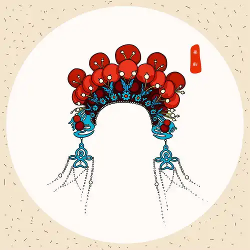 手绘系列插画粤韵