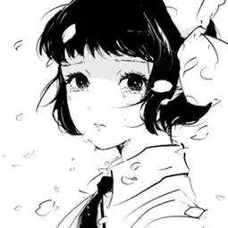 红色系列动漫头像女生黑