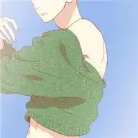 我与世界只差一个你半身qq卡通头像