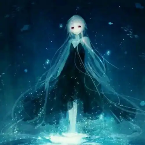 二次元蓝色海底头像