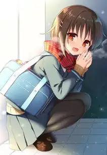 二次元壁纸穿着制服与黑丝袜的少女