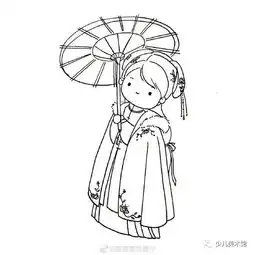 古风美人简笔画的独门秘籍,新手一秒就get,惊呆了