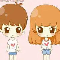 情侣头像可爱小孩一对卡通微信头像图片大全