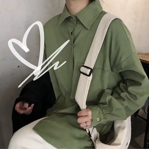 ins复古衬衫女学生韩版宽松长袖衬衣百搭上衣防晒衣薄开衫外套潮
