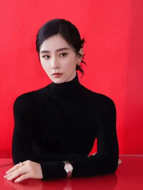 当刘诗诗穿上黑色高领,这泼天的高级谁懂