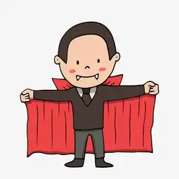 手绘萌系q版万圣节吸血鬼插画图片素材其他格式下载动漫人物大全