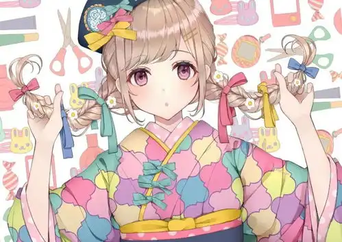 动漫女生头像古风二次元的日系和服少女