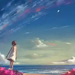 丧系小众头像面向大海真