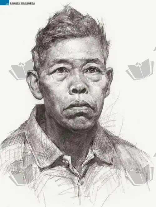 陈明钱教你画自然光头像临摹范本复杂原理简约化精准概括手法3小时高分自然光画面体系打造人物造型内形黑白灰空间节奏最强