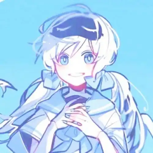 蓝色系动漫女头掬一捧蓝天,蓝得纯粹,蓝得深邃