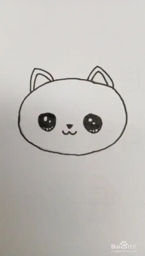 卡通萌的小猫咪简笔画