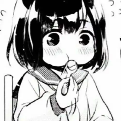 动漫女生黑白头像.丧