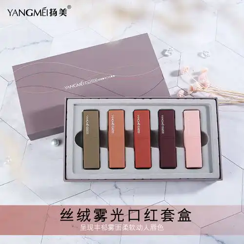 正品ins网红同款莫兰迪口红丝绒哑光雾面土红棕色烂番茄单支套装