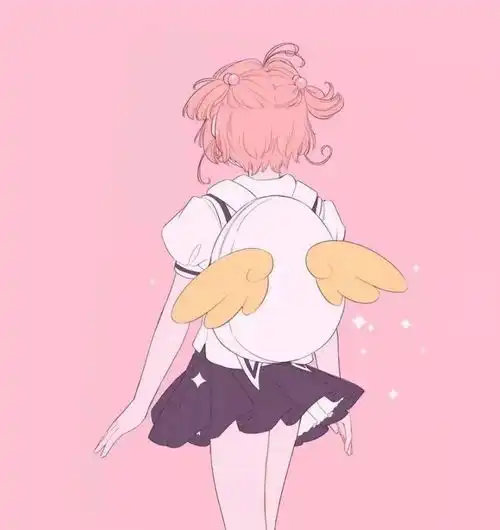 粉色系动漫女生头像