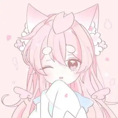 二次元少女可爱粉红系女