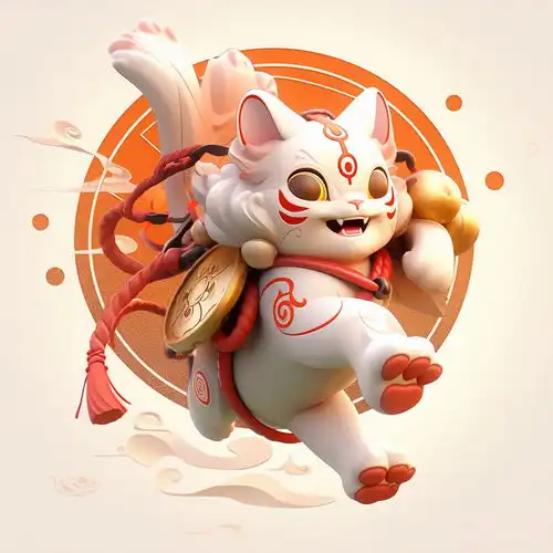简约卡通可爱喜庆招财猫素材图片海报设计下载请至来源处