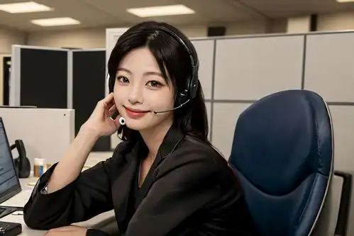 电脑女性客服人物肖像摄影图摄影图下载至来源处