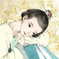 手绘古风动漫女生头像大全风中的叶子翩翩起舞