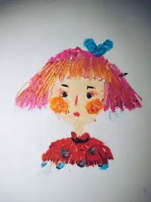 油画棒人物头像