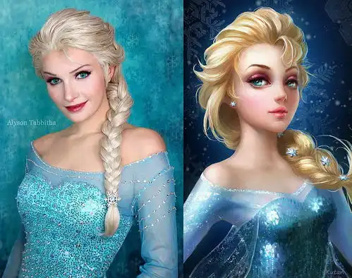 女明星cos冰雪女王有人美如画有人辣眼睛,还原最高竟然是她
