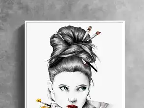 可爱的美女画家自画像欧美人物肖像装饰画图片设计素材高清模板下载8.46mb人物装饰画大全