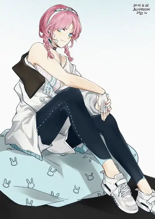 运动系动漫游戏女孩蓝毒128