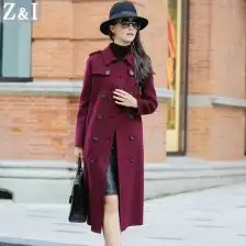 欧美羊绒呢大衣