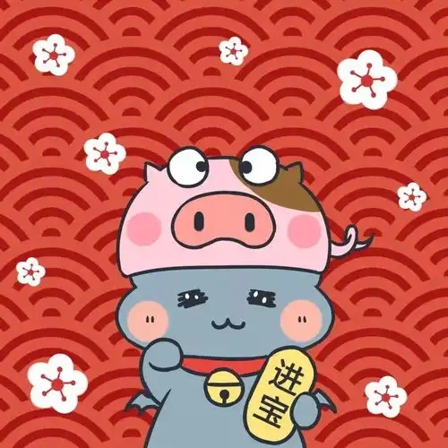 黄色系头像可爱呆萌猪年