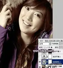 photoshop调色教程调出人物个性的暗调黄紫色风格教程12