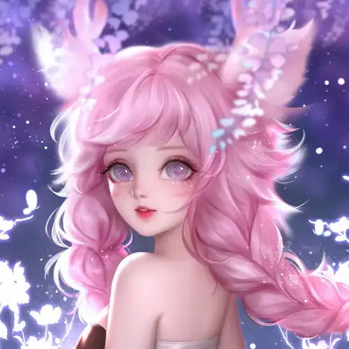 粉色系小仙女网红头像温