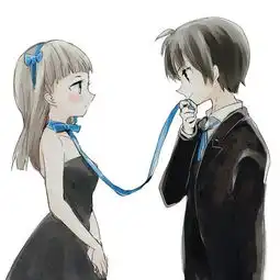 动漫蓝色情侣头像