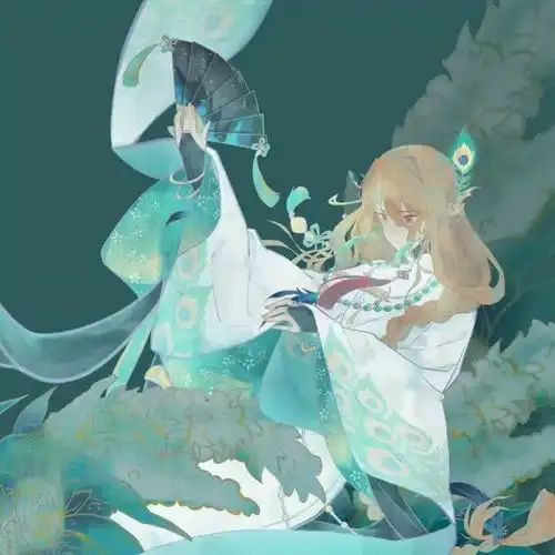 绿色系的女生头像动漫动