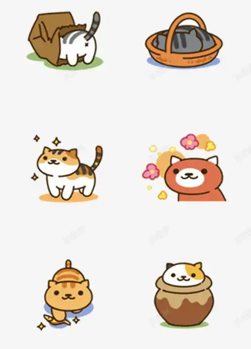卡通猫咪矢量图平面电商创意素材卡通素材素材