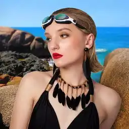 度假女王仙中带纯的白裙,莫兰迪色分体泳衣,祖母锁骨链,杏色系沙滩鞋,专业级泳镜....