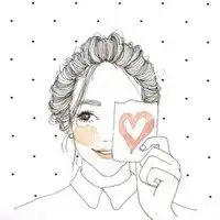 卡通图片可爱头像素描紧