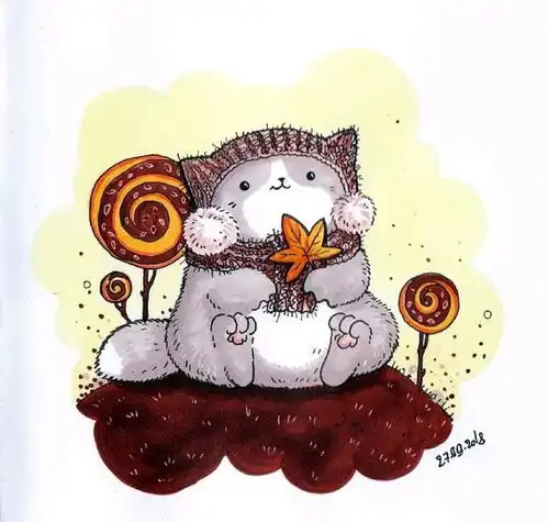 治愈系喵星人系列插画