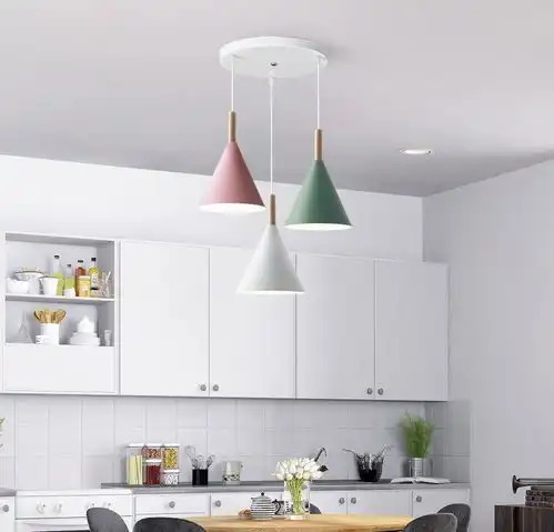 餐厅吊灯三头餐桌灯现代简约个性北欧小吊灯阳台过道玻璃创意灯具