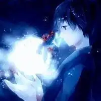 求蓝色短发的动漫男性人物做小说封面