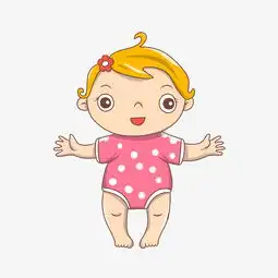 卡通可爱的女婴儿图片素材其他格式下载动漫人物大全