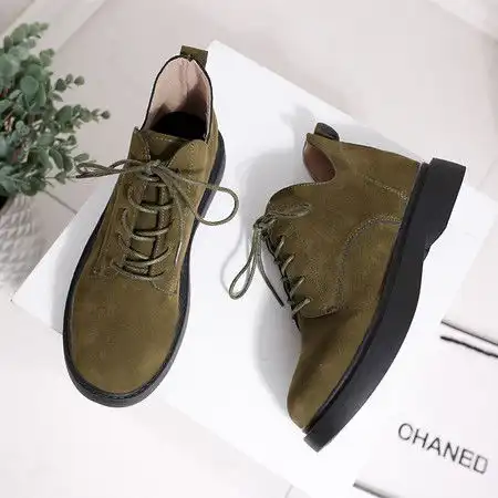 2017秋冬新款圆头系带中跟欧美复古短靴低帮骑士靴马丁靴女靴子图片大全邮乐官方网站