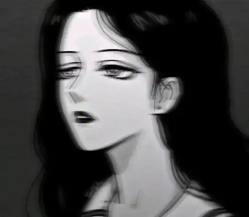 动漫女头丧系黑白