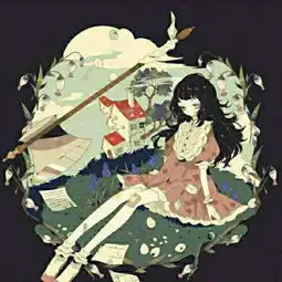 黑暗丧系动漫图片女生头像二次元病娇少女图片