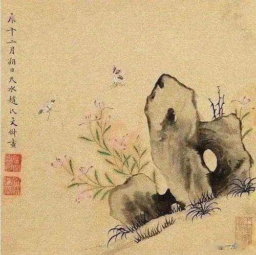 明赵文俶佳卉争鸣卷欣赏