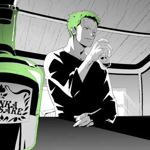 海贼王索隆头像分享,抱着狮子睡觉萌翻,在柳叶下眺望远方唯美