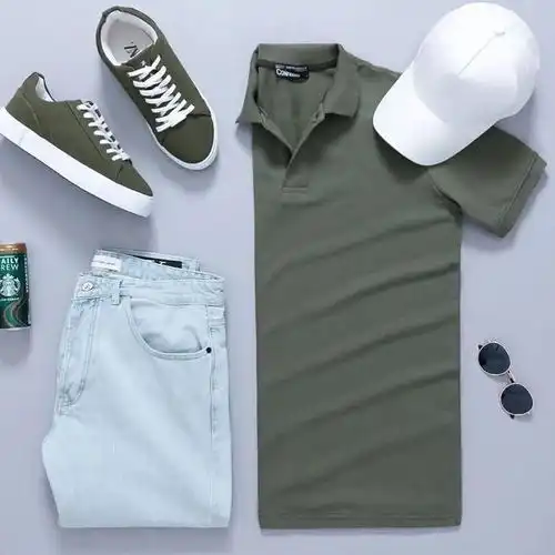 3套男生polo衫牛仔裤搭配,年轻帅气,青春有活力