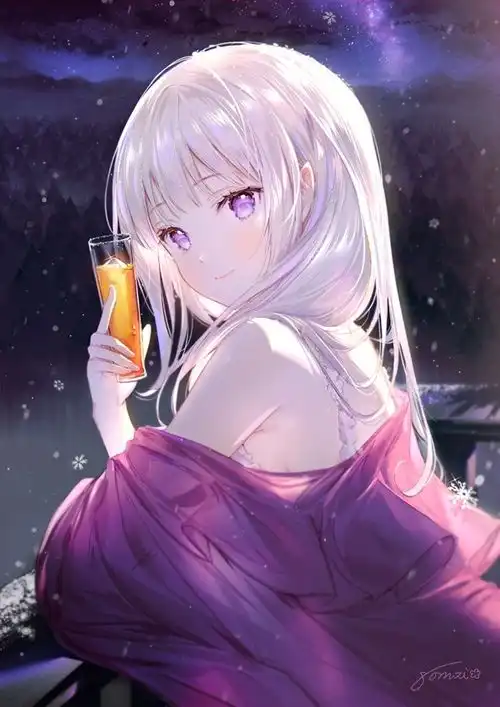 紫色系女生可爱头像二次
